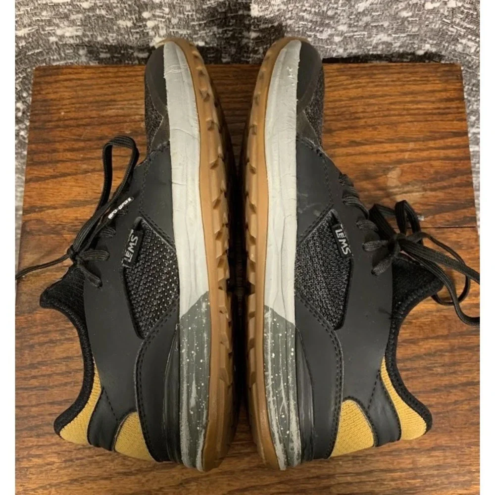 Lems Shoes Mesa Black Carbon Trail Sneakers Hiking Outdoor Athletic Men's Size 8